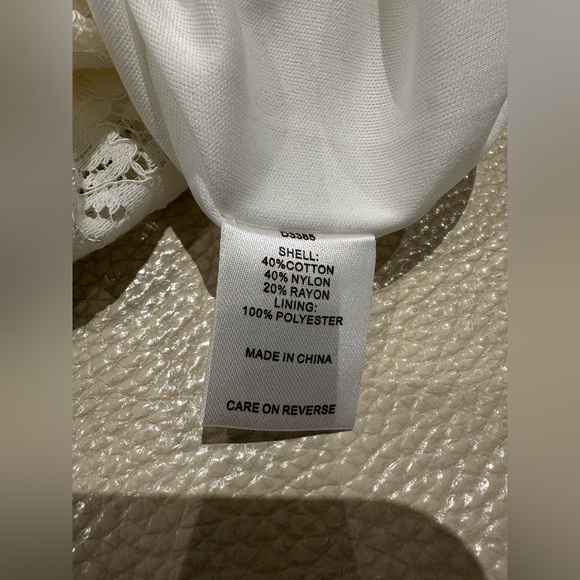 BOSTON PROPER White Lace Sleeveless Dress - Picture 8 of 9